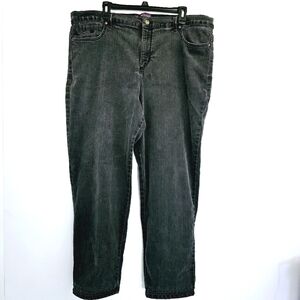 Gloria Vanderbilt Amanda 22W Plus Size Black High Riser Straight Leg Denim Jeans
